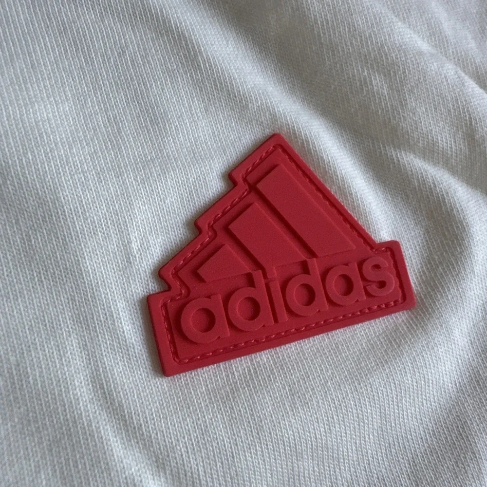 Men's adidas SS22 Geometry Pattern Printing Jade White Shirt Size Medium